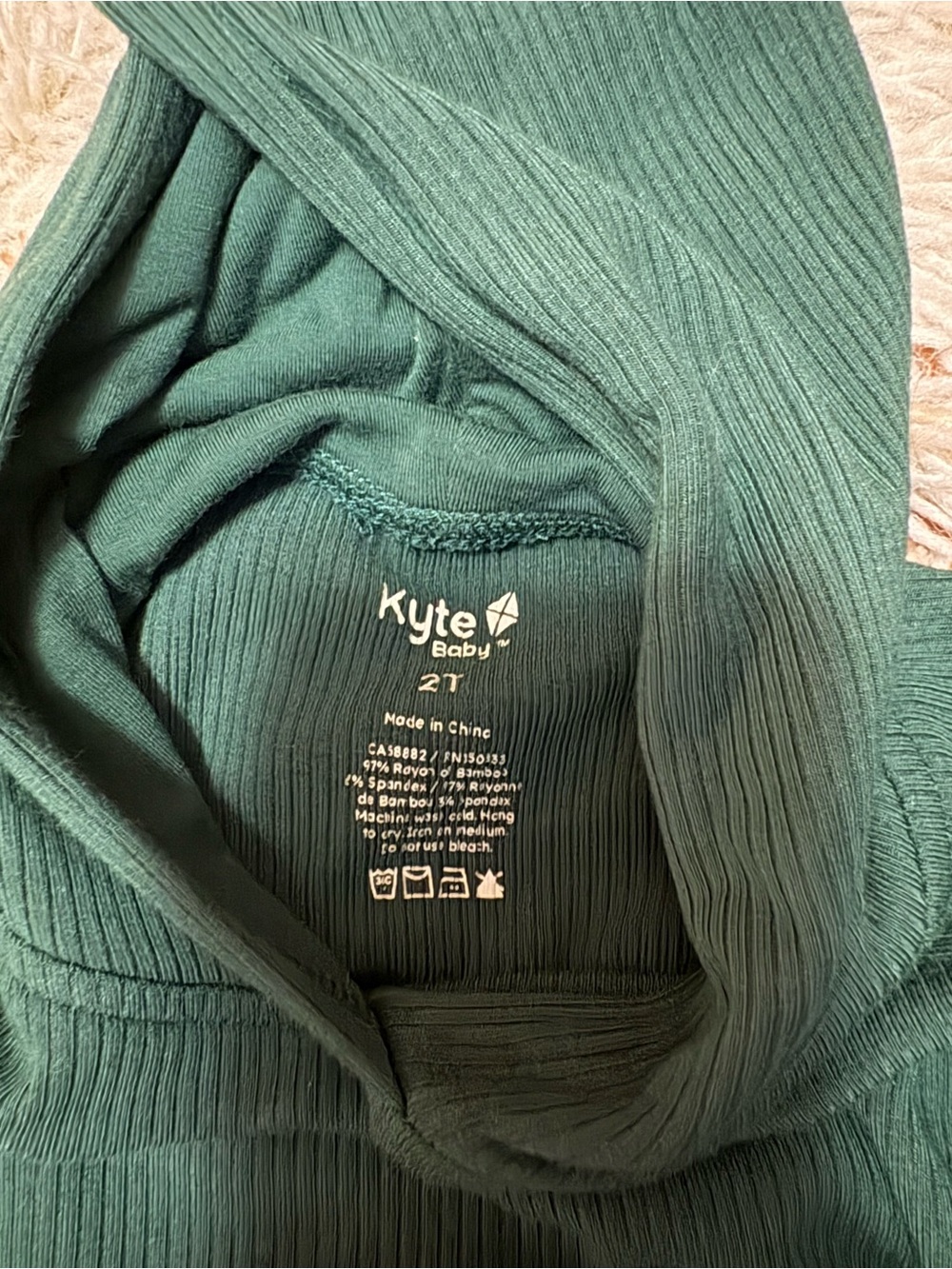 Kyte BABY Forest Ribbed Hoodie - Picture 2 of 2